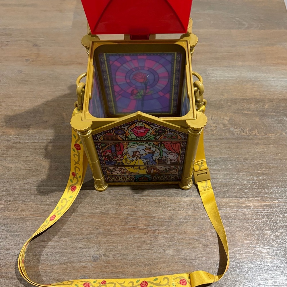 Tokyo Disneyland Beauty and the Beast Stained Glass Popcorn Box